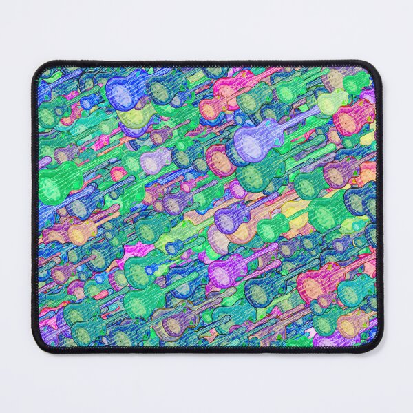 Item preview, Vibrant Strings Guitar Motif Drawing Pattern designed and sold by DFLC Prints.