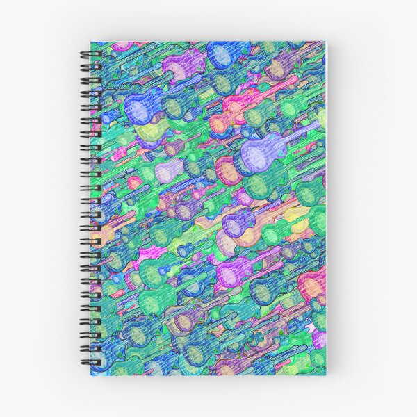 Item preview, Vibrant Strings Guitar Motif Drawing Pattern designed and sold by DFLC Prints.