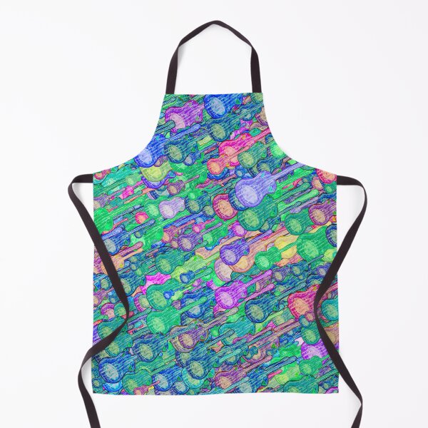 Item preview, Vibrant Strings Guitar Motif Drawing Pattern designed and sold by DFLC Prints.