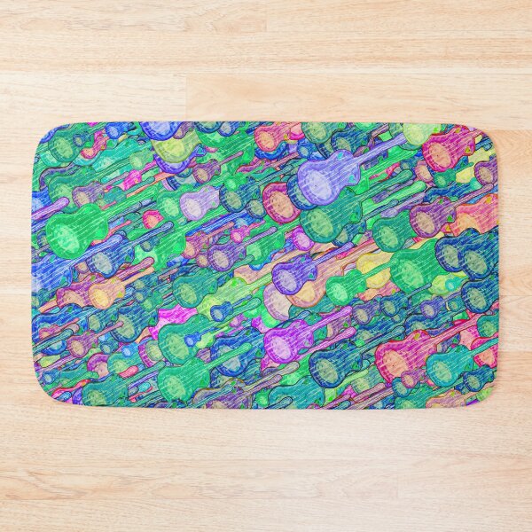 Item preview, Vibrant Strings Guitar Motif Drawing Pattern designed and sold by DFLC Prints.