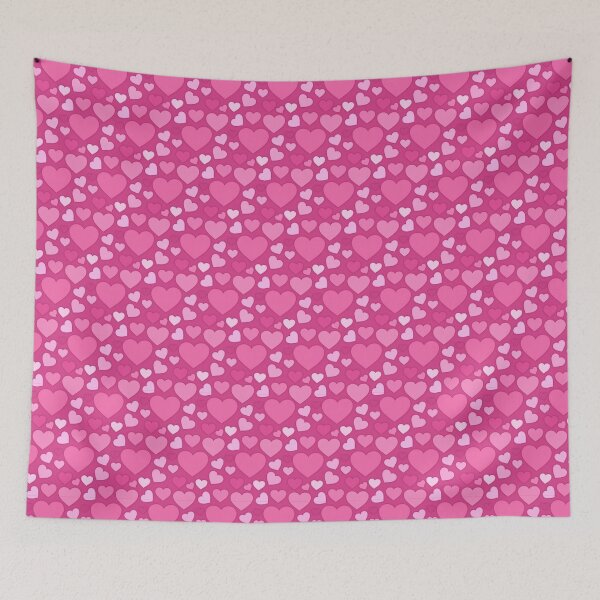 Item preview, Pink colored hearts seamless pattern background designed and sold by SpinklyCreations.