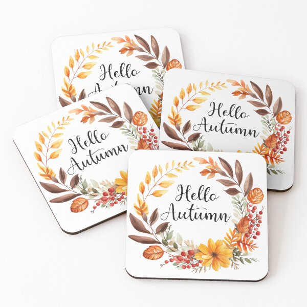 Item preview, Hello Autumn wreath designed and sold by Chestnut Falls Studio.