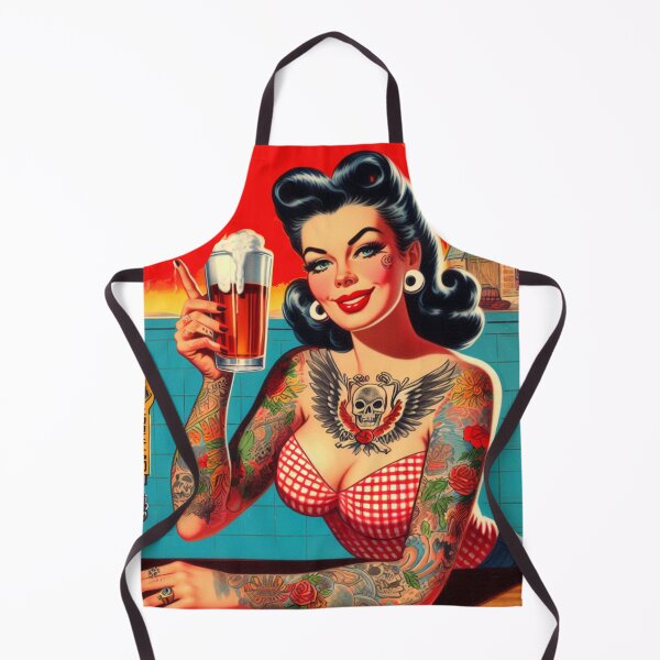Artikelvorschau, Tattoo Bier Pin-up entworfen und verkauft von PulpVintage.