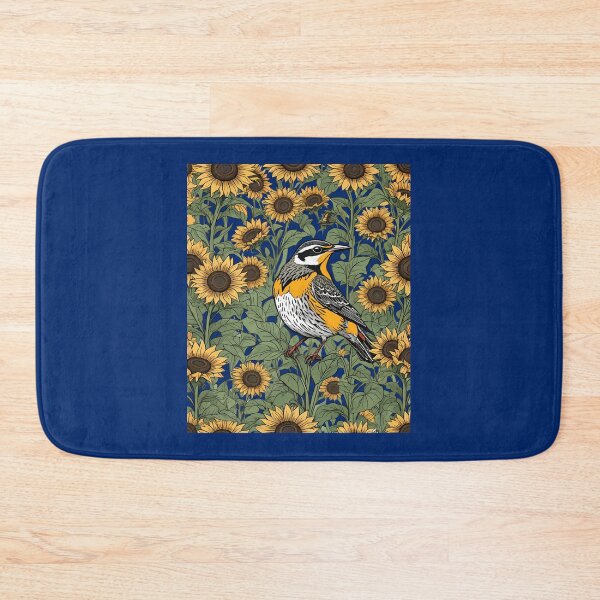 Item preview, Western Meadowlark Bird Surrounded By Sunflowers designed and sold by taiche.