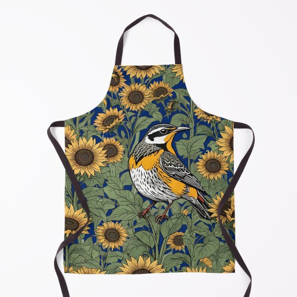 Item preview, Western Meadowlark Bird Surrounded By Sunflowers designed and sold by taiche.