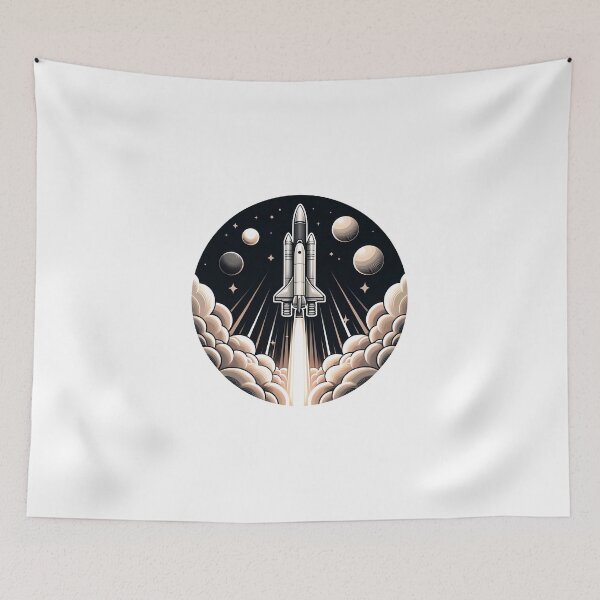 Item preview, Sticker of Launching of Rocket from Launch Pad designed and sold by creativekrish.
