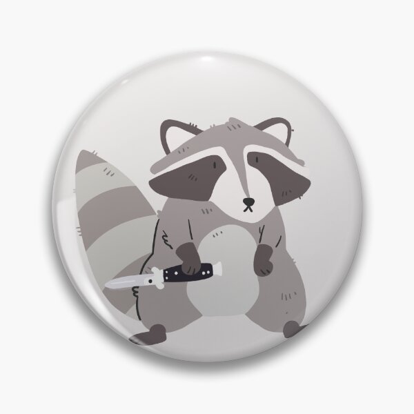 Item preview, Racoon with Switch blade designed and sold by Childish by Design.