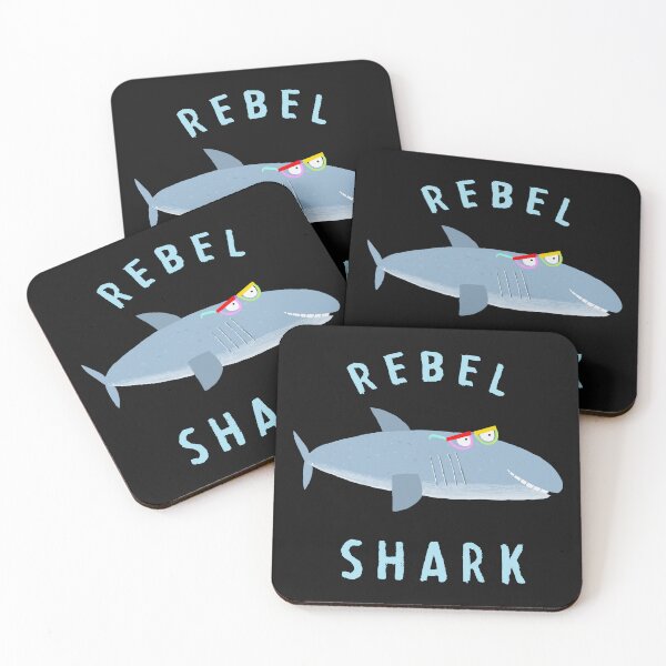 Item preview, Rebel Shark With Funny Sun Glasses By Artist Carla Daly designed and sold by Carla Daly.