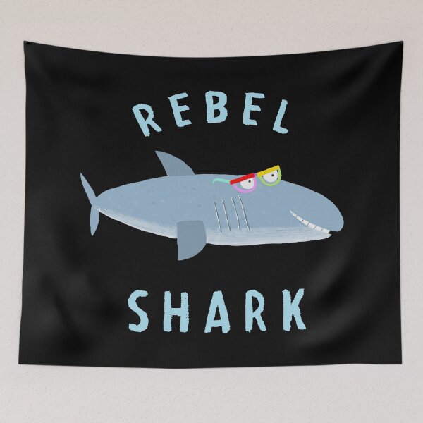 Item preview, Rebel Shark With Funny Sun Glasses By Artist Carla Daly designed and sold by Carla Daly.