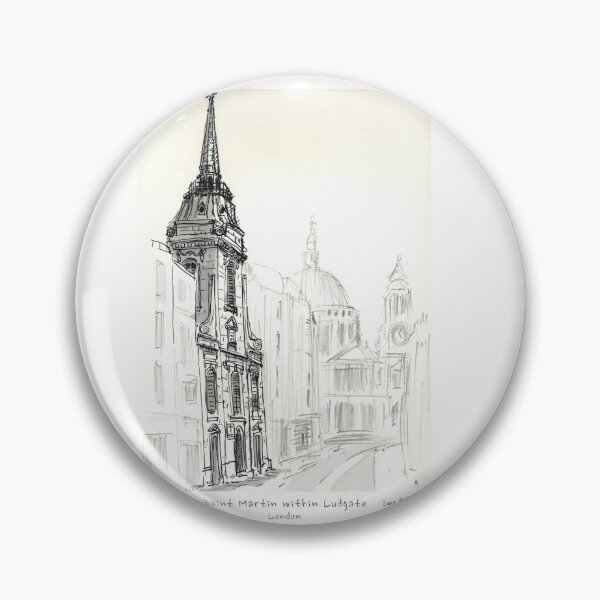 Item preview, Saint Martin within Ludgate , London , Pen and Ink designed and sold by Luke Bailey.