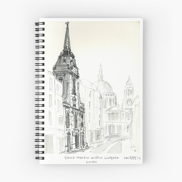 Item preview, Saint Martin within Ludgate , London , Pen and Ink designed and sold by Luke Bailey.