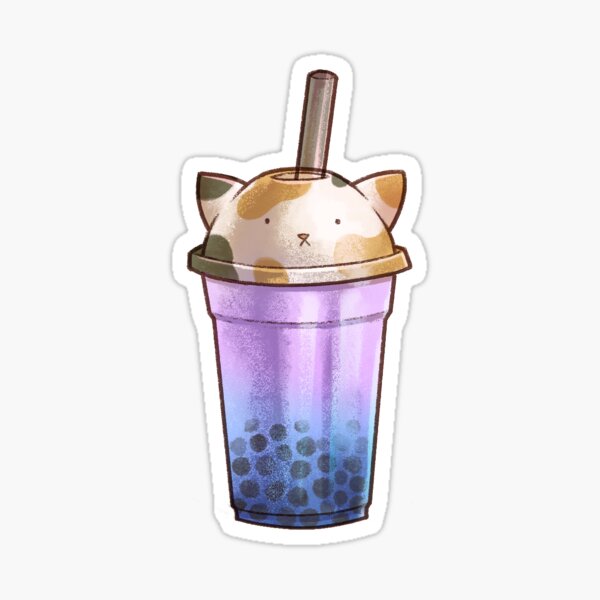 Item preview, Butterfly Pea boba kitty designed and sold by minatangerina.