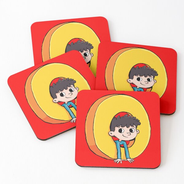 Item preview, boy peeks out from the capital letter O designed and sold by duxpavlic.