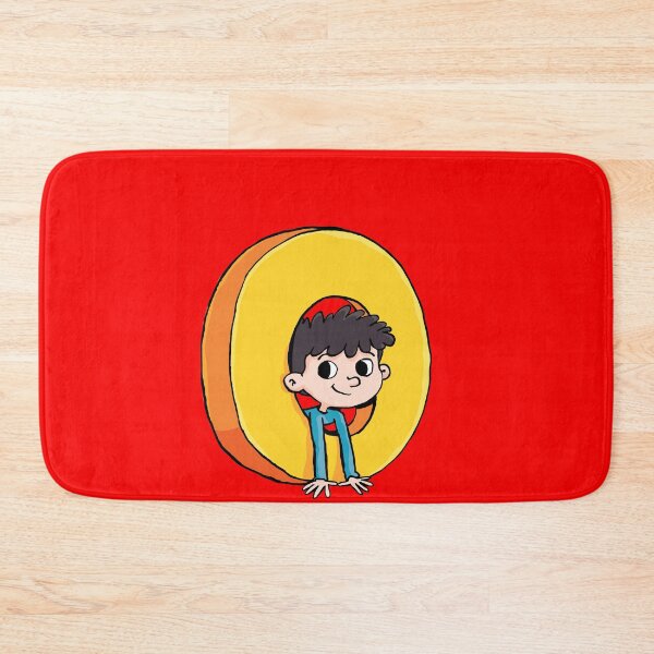 Item preview, boy peeks out from the capital letter O designed and sold by duxpavlic.
