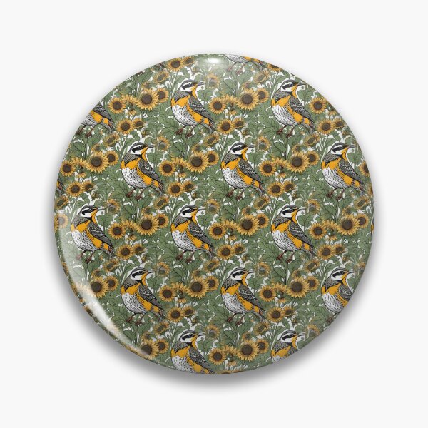 Item preview, Western Meadowlark Bird Surrounded By Sunflowers Pattern designed and sold by taiche.