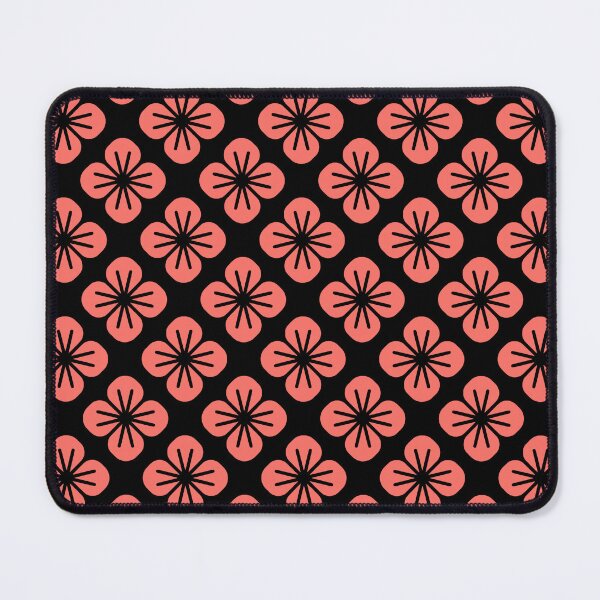 Item preview, Living Coral and Black Floral Pattern designed and sold by starrylite.