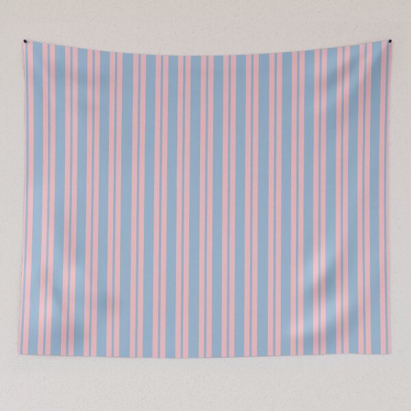 Item preview, Pastel Pink and Light Blue Classic Double Stripe Vertical Pattern designed and sold by kierkegaard.