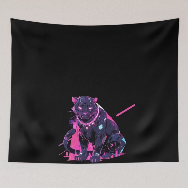 Item preview, Cyber Black Panther // Black Panther // Cool Animal // Cyber Animal // Future Animal Art // Animal Warrior // Animal Cute Art // Gaming Aesthetic stickers designed and sold by SMARTKIT  DESIGNAGENCY.