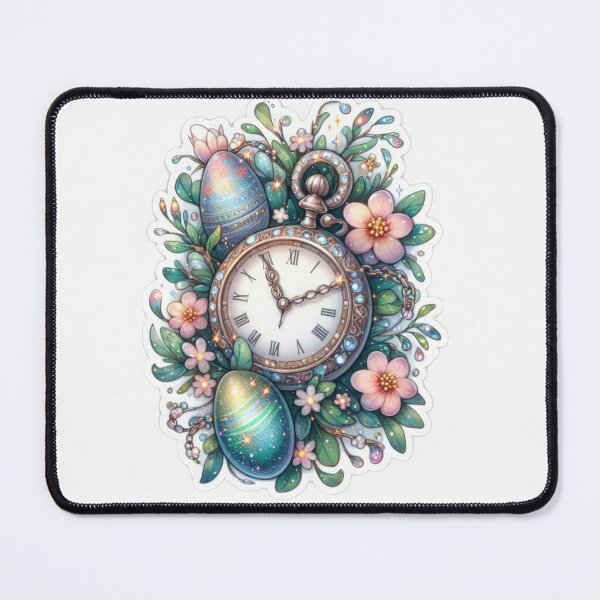 Item preview, clock  Easter sticker designed and sold by Expressions-Sel.