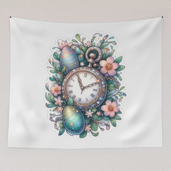 Item preview, clock  Easter sticker designed and sold by Expressions-Sel.