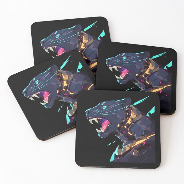 Item preview, Cyber Black Panther // Black Panther // Cool Animal // Cyber Animal // Future Animal Art // Animal Warrior // Animal Cute Art // Gaming Aesthetic stickers designed and sold by SMARTKIT  DESIGNAGENCY.