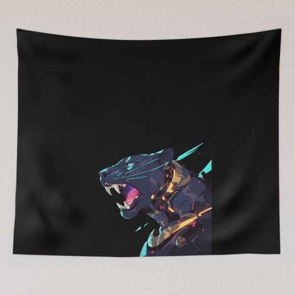 Item preview, Cyber Black Panther // Black Panther // Cool Animal // Cyber Animal // Future Animal Art // Animal Warrior // Animal Cute Art // Gaming Aesthetic stickers designed and sold by SMARTKIT  DESIGNAGENCY.