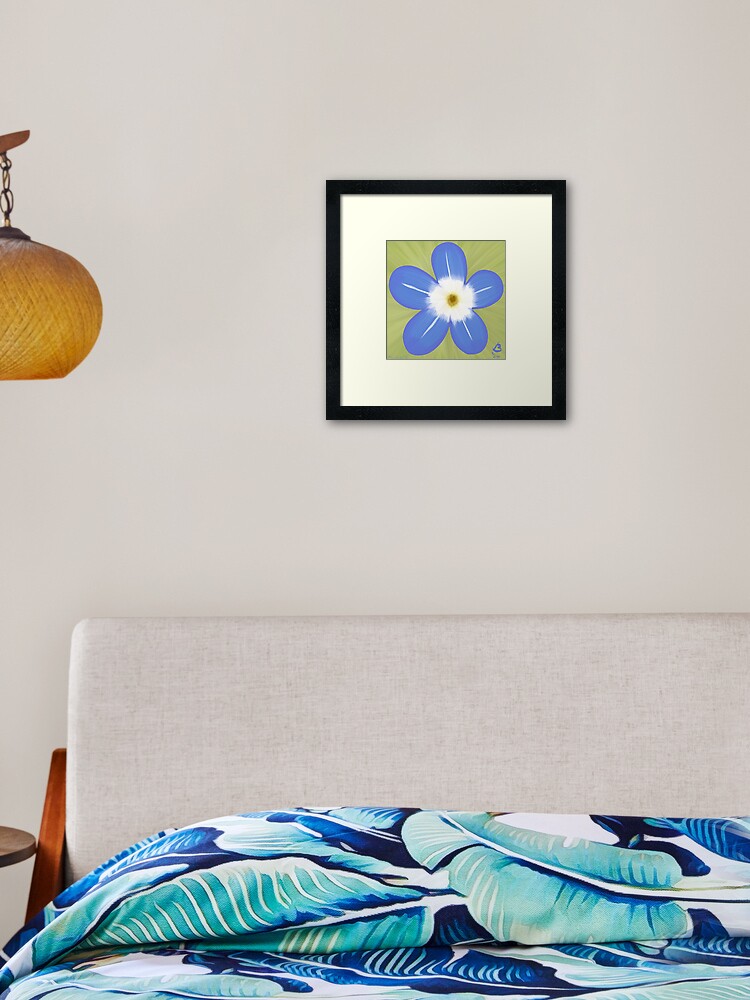 Thumbnail 2 of 7, Framed Art Print, #LiveLikeME - Forget-ME-not! designed and sold by Lians-Designs.