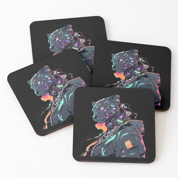Item preview, Cyber Black Panther // Black Panther // Cool Animal // Cyber Animal // Future Animal Art // Animal Warrior // Animal Cute Art // Gaming Aesthetic stickers designed and sold by SMARTKIT  DESIGNAGENCY.