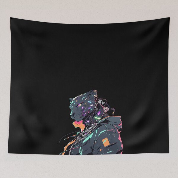 Item preview, Cyber Black Panther // Black Panther // Cool Animal // Cyber Animal // Future Animal Art // Animal Warrior // Animal Cute Art // Gaming Aesthetic stickers designed and sold by SMARTKIT  DESIGNAGENCY.