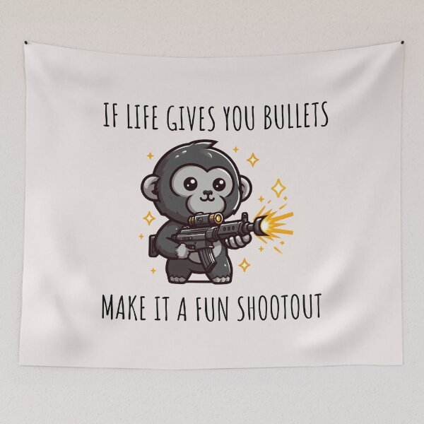 Item preview, Machine Gun Monkey designed and sold by LemuellTrends.
