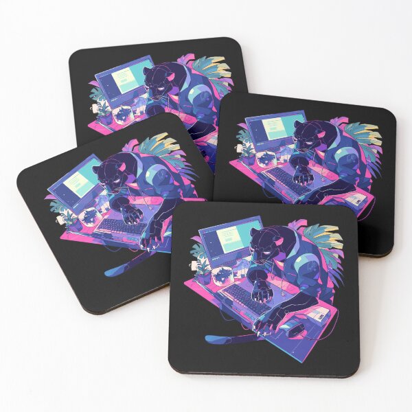 Item preview, Cyber Black Panther // Black Panther // Cool Animal // Cyber Animal // Future Animal Art // Animal Warrior // Animal Cute Art // Gaming Aesthetic stickers designed and sold by SMARTKIT  DESIGNAGENCY.