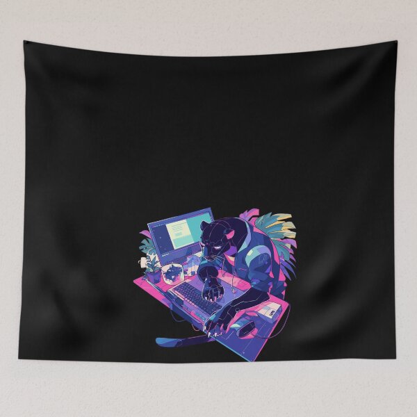 Item preview, Cyber Black Panther // Black Panther // Cool Animal // Cyber Animal // Future Animal Art // Animal Warrior // Animal Cute Art // Gaming Aesthetic stickers designed and sold by SMARTKIT  DESIGNAGENCY.