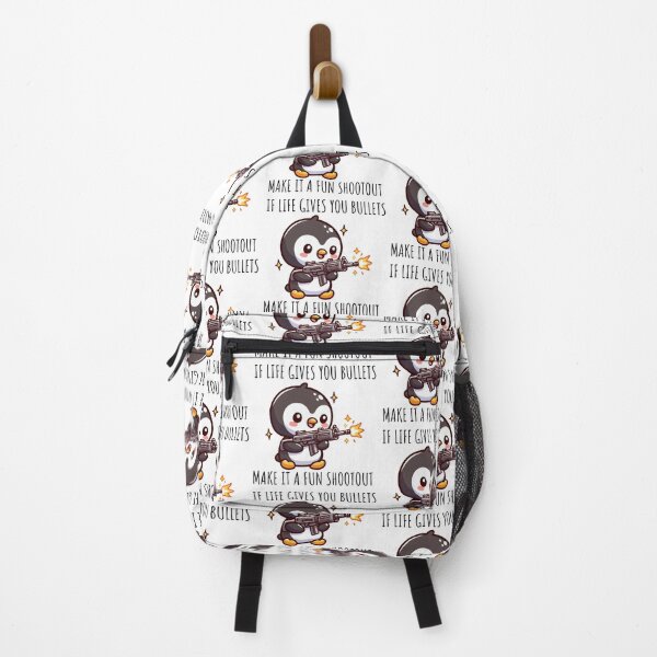Item preview, Machine Gun Penguin designed and sold by LemuellTrends.