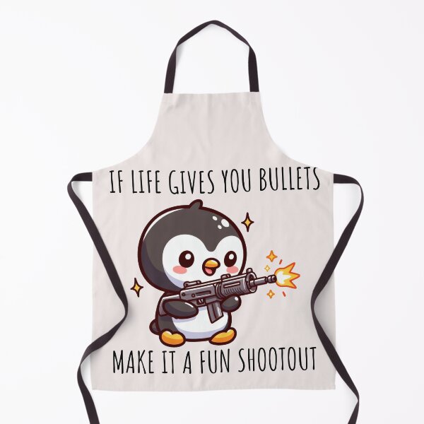Item preview, Machine Gun Penguin designed and sold by LemuellTrends.