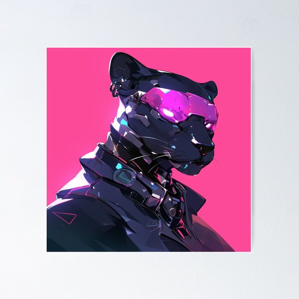 Item preview, Cyber Black Panther // Black Panther // Cool Animal // Cyber Animal // Future Animal Art // Animal Warrior // Animal Cute Art // Gaming Aesthetic stickers designed and sold by SMARTKIT  DESIGNAGENCY.