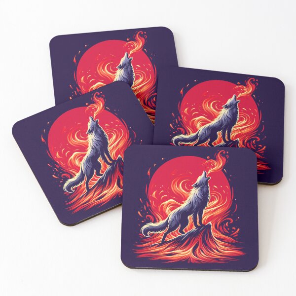 Item preview, Lava Fire Wolf Breathing Fire, Ai Generated Art  designed and sold by ACC .