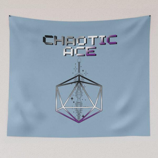 Item preview, Chaotic Ace Pride Flag Colors, Asexual D20, Ace D&D designed and sold by Travelslightly.