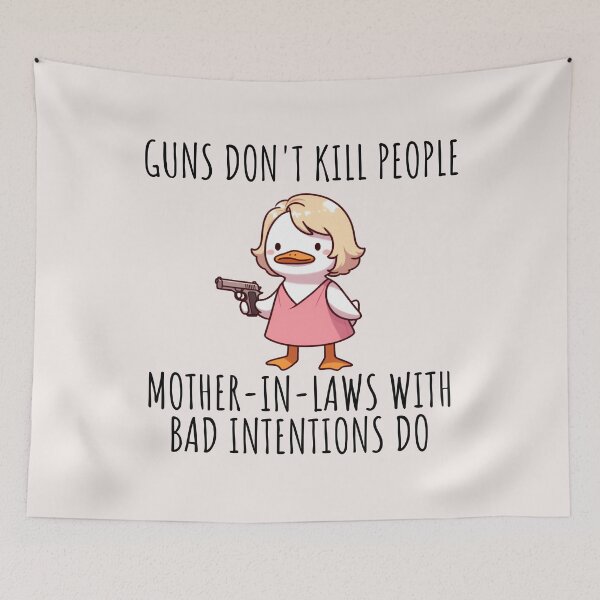Item preview, Guns Dont Kill People Duck designed and sold by LemuellTrends.