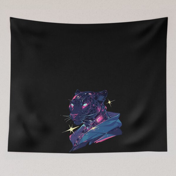 Item preview, Cyber Black Panther // Black Panther // Cool Animal // Cyber Animal // Future Animal Art // Animal Warrior // Animal Cute Art // Gaming Aesthetic stickers designed and sold by SMARTKIT  DESIGNAGENCY.