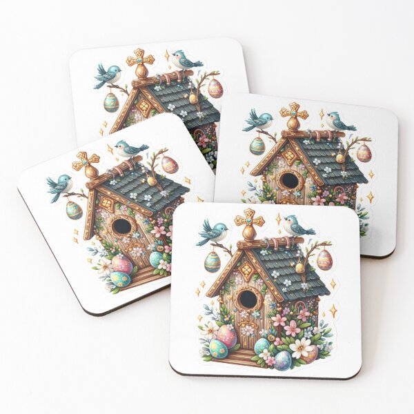 Item preview, bird house with Easter decor Easter sticker designed and sold by Expressions-Sel.