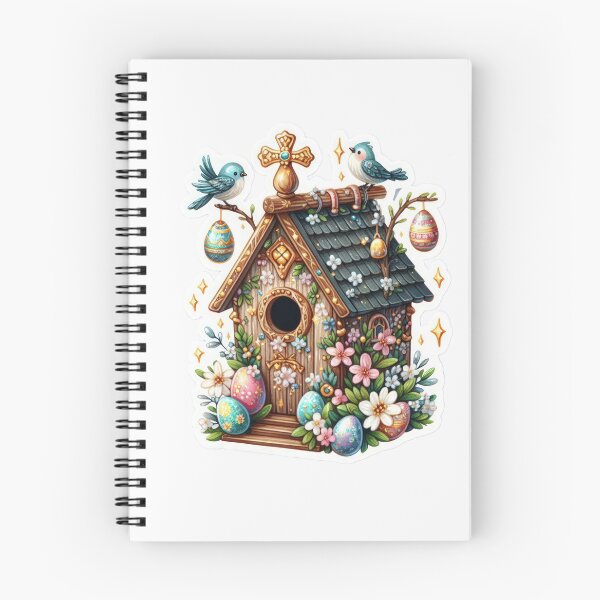 Item preview, bird house with Easter decor Easter sticker designed and sold by Expressions-Sel.