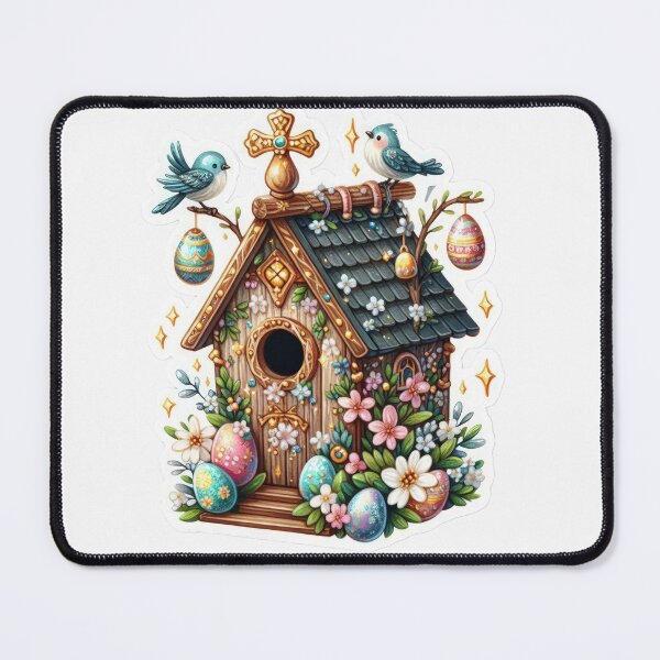 Item preview, bird house with Easter decor Easter sticker designed and sold by Expressions-Sel.