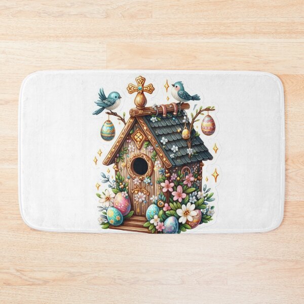 Item preview, bird house with Easter decor Easter sticker designed and sold by Expressions-Sel.