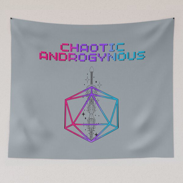 Item preview, Chaotic Androgynous Pride Flag Colors, Androgynous D20, Androgynous D&D designed and sold by Travelslightly.