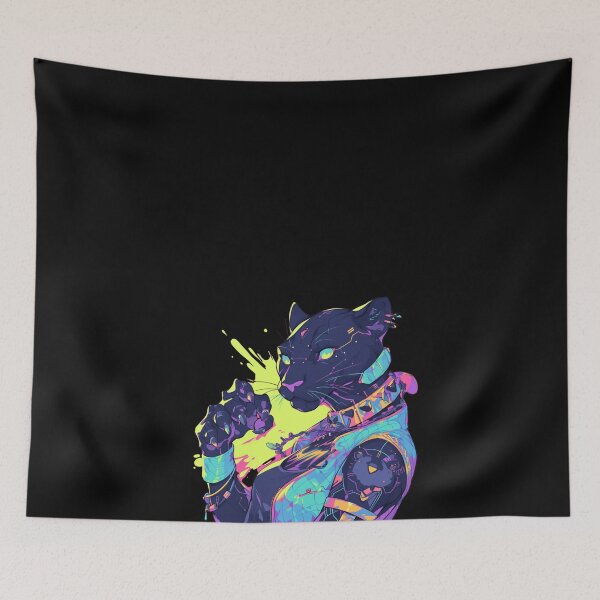 Item preview, Cyber Black Panther // Black Panther // Cool Animal // Cyber Animal // Future Animal Art // Animal Warrior // Animal Cute Art // Gaming Aesthetic stickers designed and sold by SMARTKIT  DESIGNAGENCY.