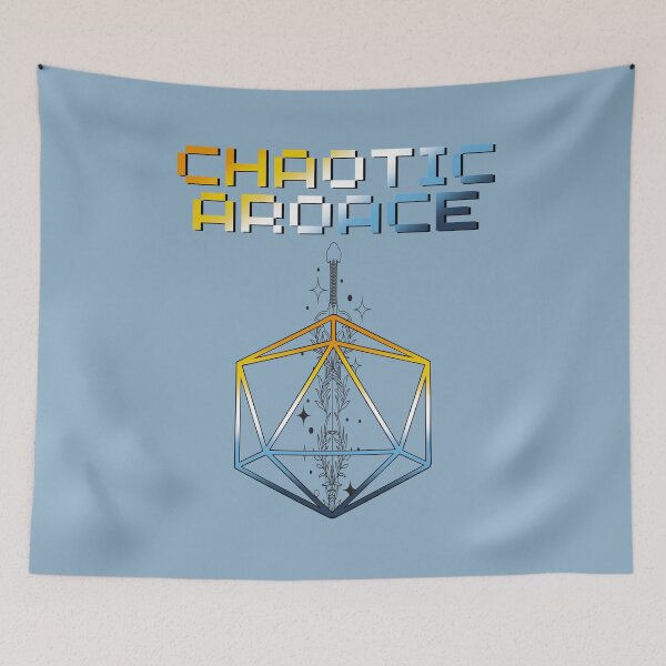 Item preview, Chaotic AroAce Pride Flag Colors, AroAce D20, AroAce D&D designed and sold by Travelslightly.