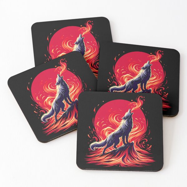 Item preview, Lava Fire Wolf Breathing Fire, Ai Generated Art  designed and sold by ACC .