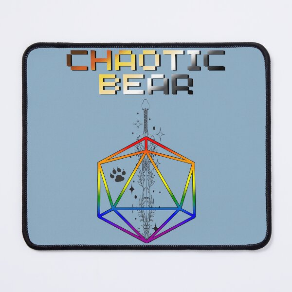 Item preview, Chaotic Bear Pride Flag Colors, Bear D20, Bear D&D designed and sold by Travelslightly.