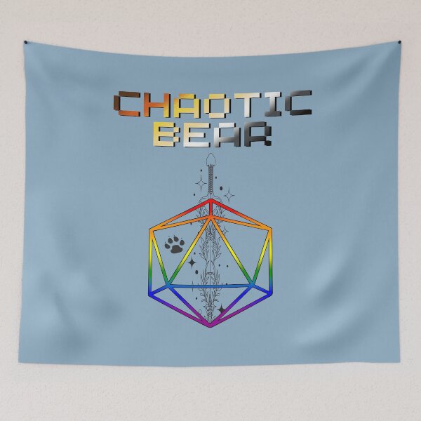 Item preview, Chaotic Bear Pride Flag Colors, Bear D20, Bear D&D designed and sold by Travelslightly.