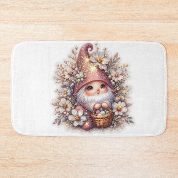 Item preview, gnome with flowers Easter cute sticker designed and sold by Expressions-Sel.